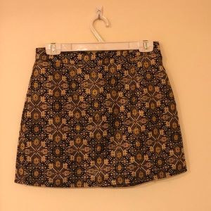 Beautiful gold accent patterned skirt